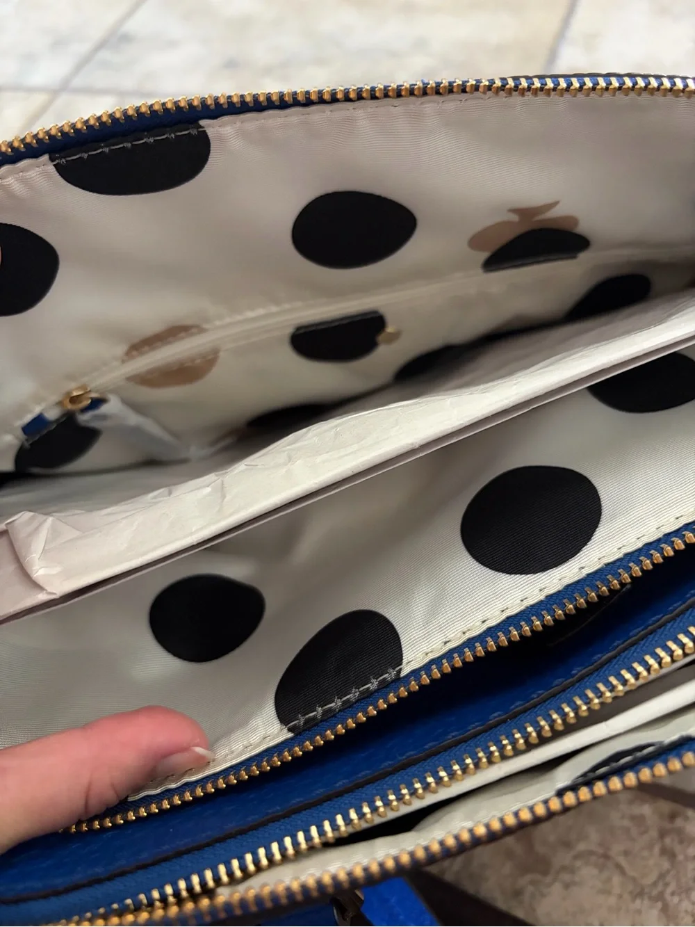 kate spade cobalt blue pebbled leather satchel